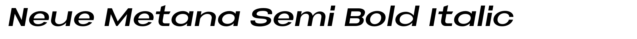 Neue Metana Semi Bold Italic image